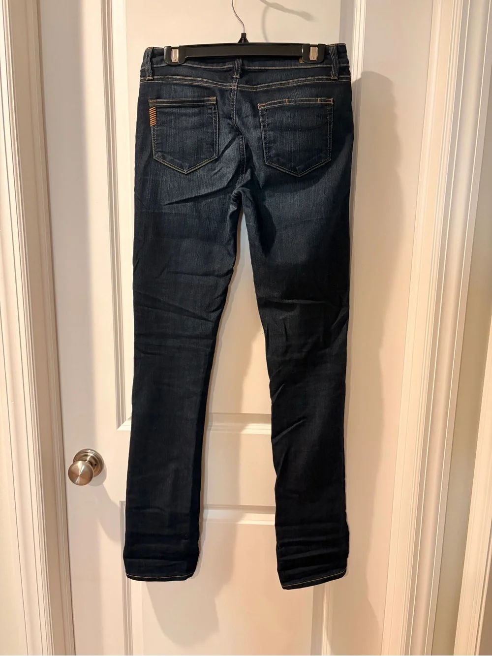PAIGE Dark Blue Straight Leg Jeans - Women's. Size 28